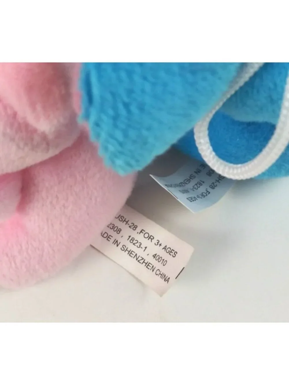 Set Of 2 Foonary Pink Bear & Blue Elephant 2